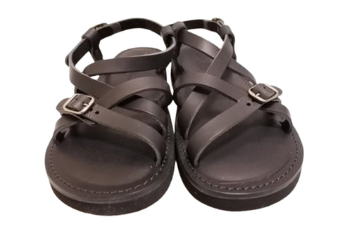 【Organic handloom GAYA ブラック】クロスストラップサンダル